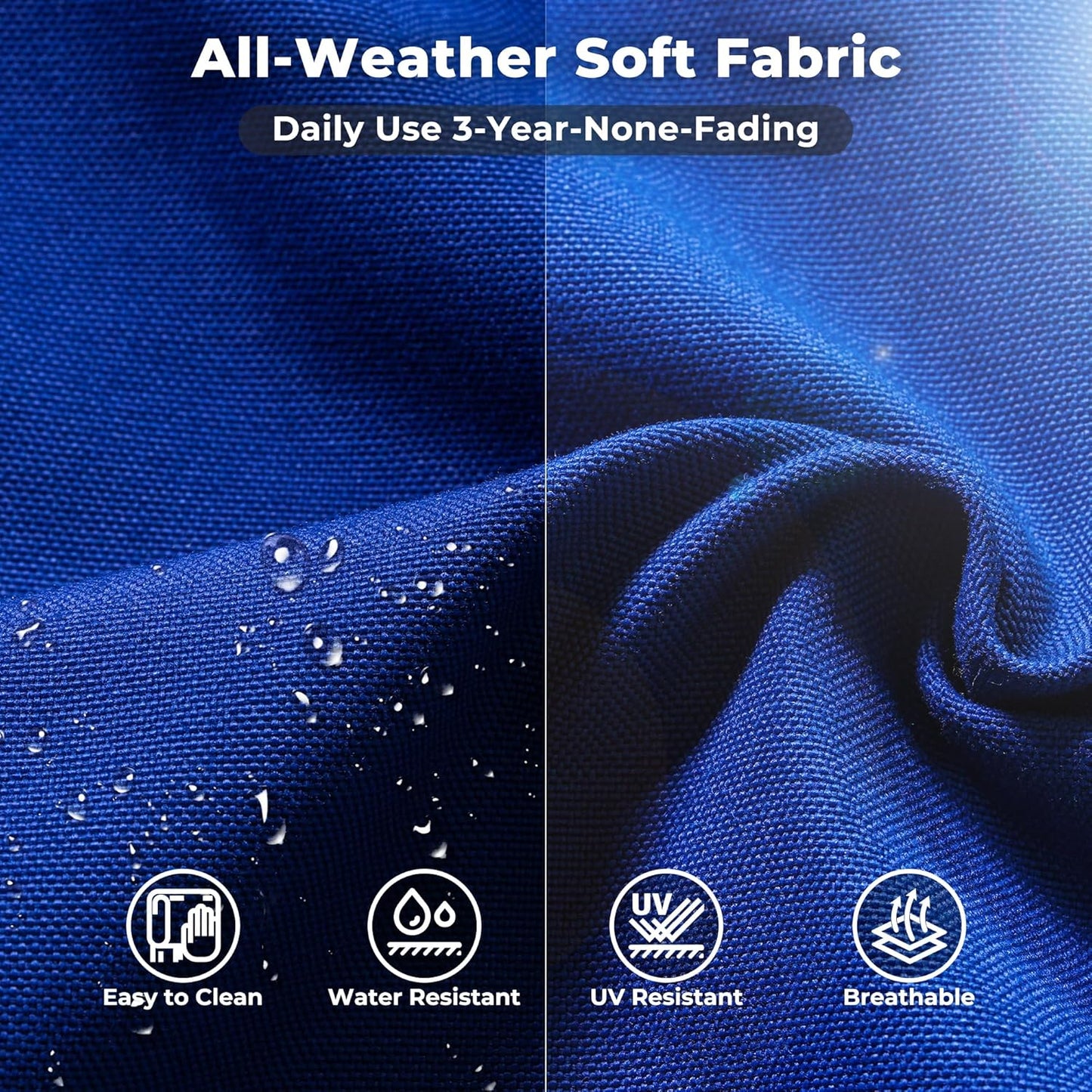 ovios 9 Pieces Patio Furniture Set, Outdoor Wicker Sectional Sofa with 42" Firepit Table Swivel Chair, Modern Modular Deep Seat Rattan Couch Conversation Sets, Navy Blue